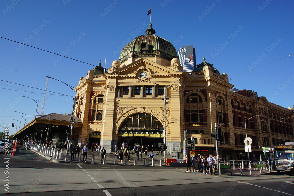 Fototapeta premium Stacja Flinders Street, Melbourne, Australia