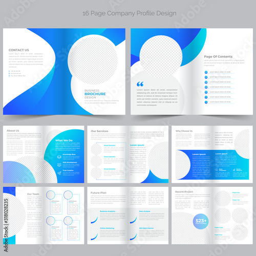 16 page company profile brochure template