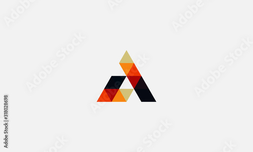 Letter A logo icon design template elements