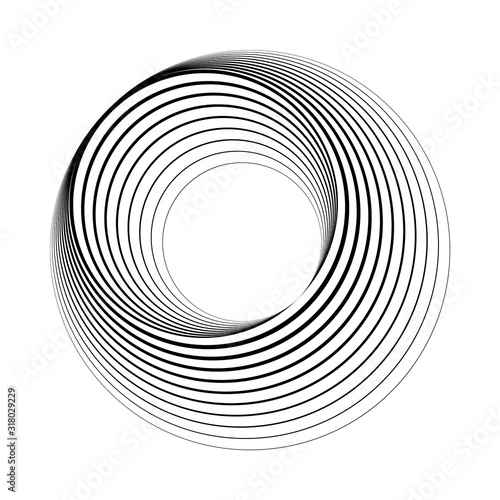 lines in circle shapes. abstract geometric background.