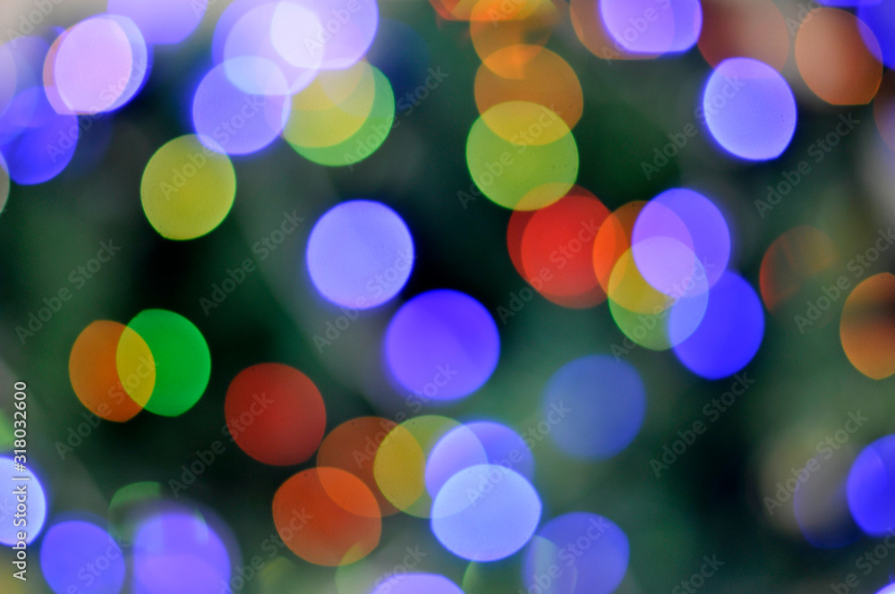 Abstract circular bokeh background of Christmaslight