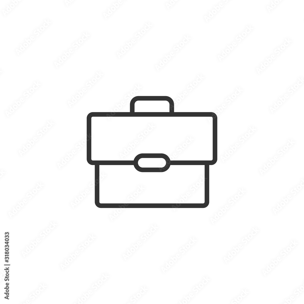 Briefcase icon in flat style. Businessman bag vector illustration on white isolated background. Portfolio business concept. Briefcase icon in flat style. Businessman bag vector illustration on white isolated background. Portfolio business concept.
