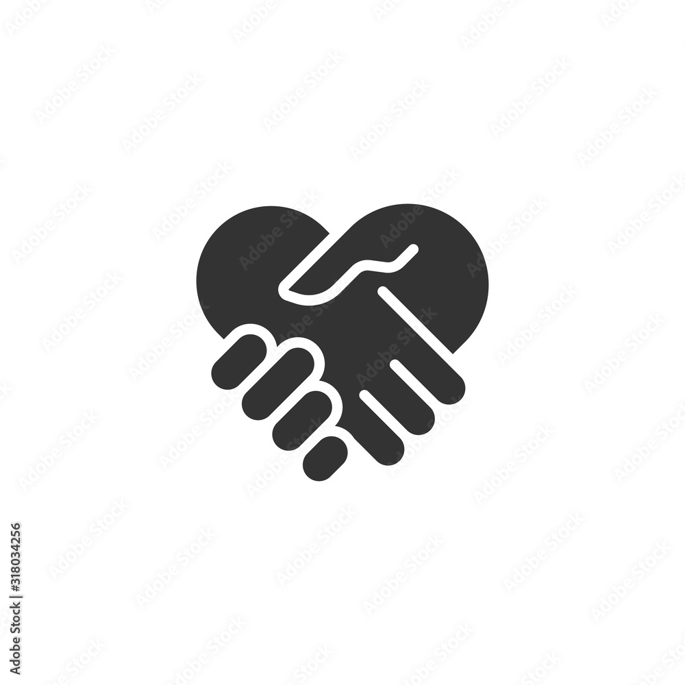 Handshake icon in flat style. Partnership deal vector illustration on white isolated background. Agreement business concept. Handshake icon in flat style. Partnership deal vector illustration on white isolated background. Agreement business concept.