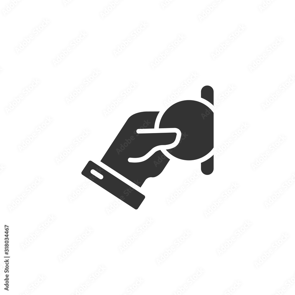 Remuneration icon in flat style. Money in hand vector illustration on white isolated background. Coin payroll business concept. Remuneration icon in flat style. Money in hand vector illustration on white isolated background. Coin payroll business concept.