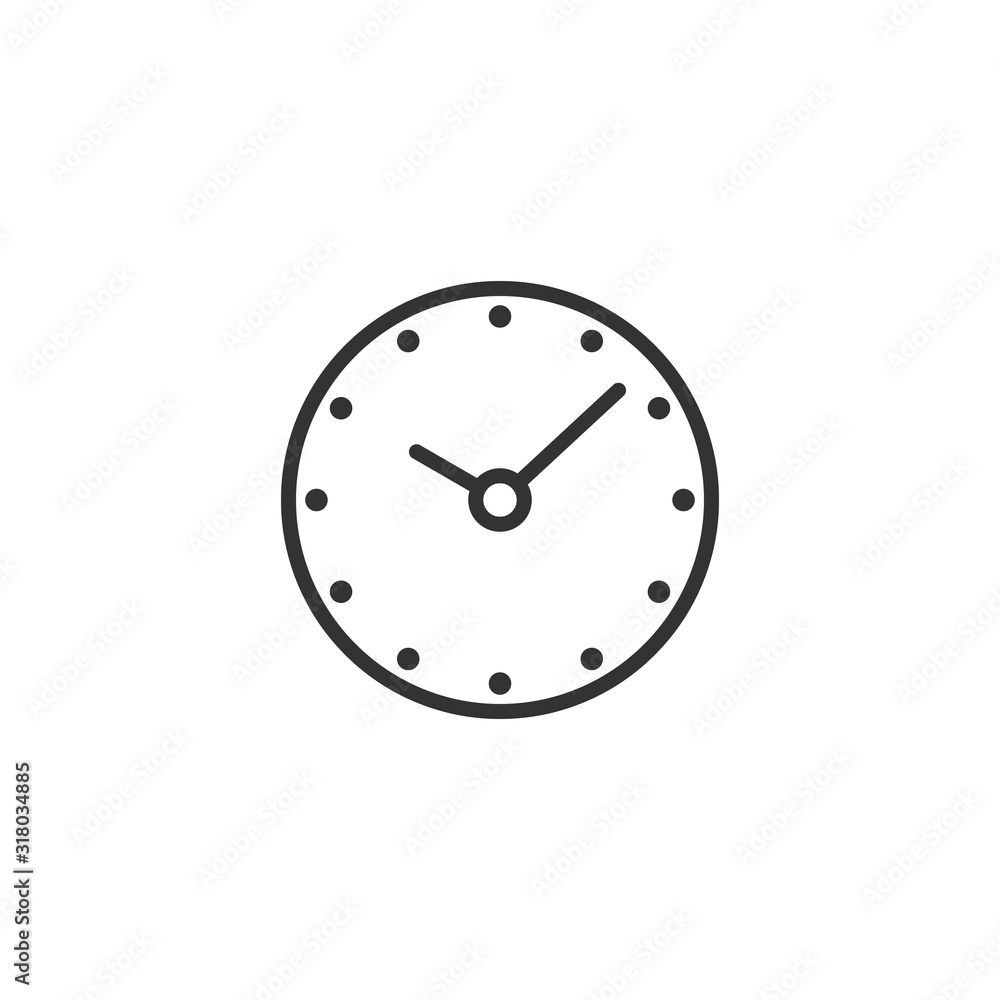 Clock icon in flat style. Watch vector illustration on white isolated background. Timer business concept. Clock icon in flat style. Watch vector illustration on white isolated background. Timer business concept.