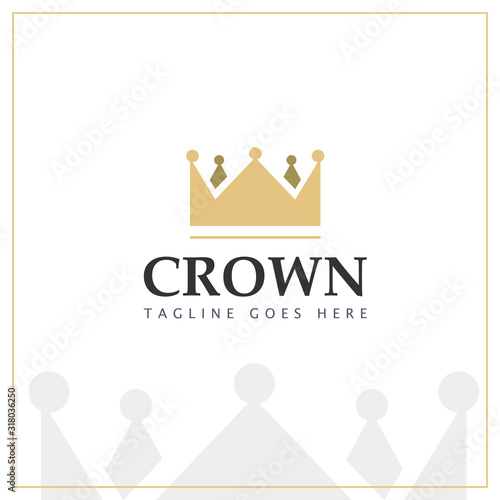 Crown logo design vector