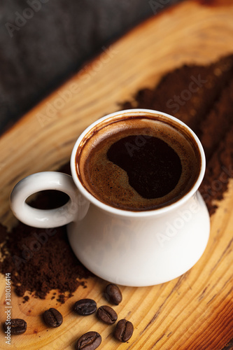 fresh and delicious Turkish coffee presentation