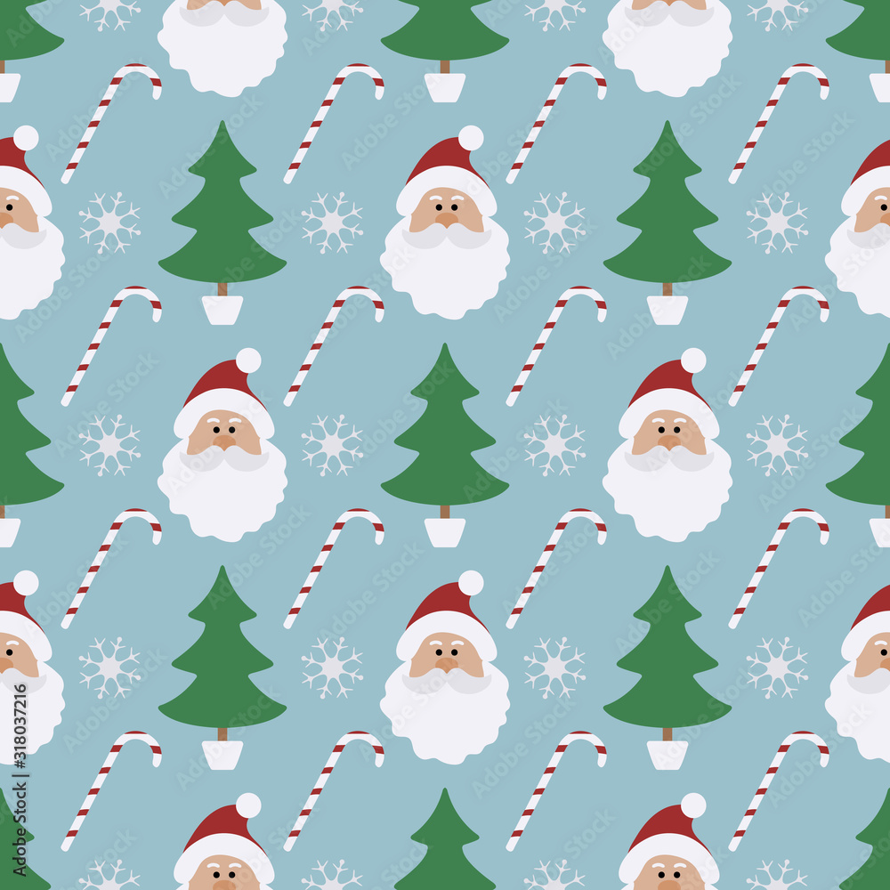 New year 2020 Merry Christmas tree Santa Claus New year 2020 Merry Christmas tree Santa Claus