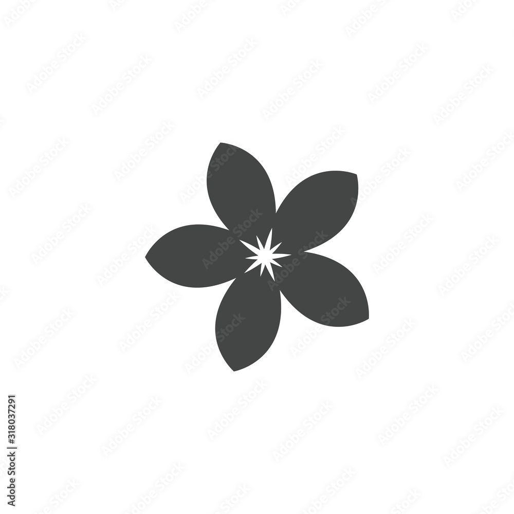 Beauty icon flowers design illustration