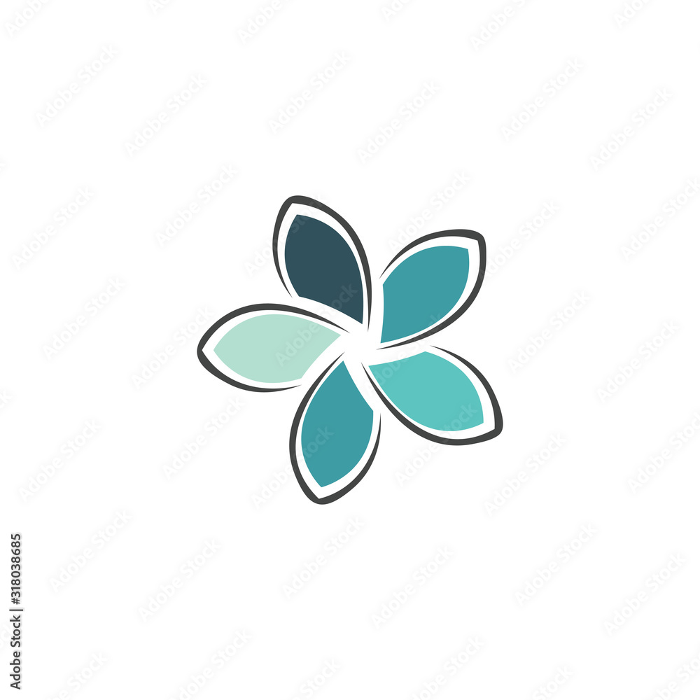 Beauty icon flowers design illustration