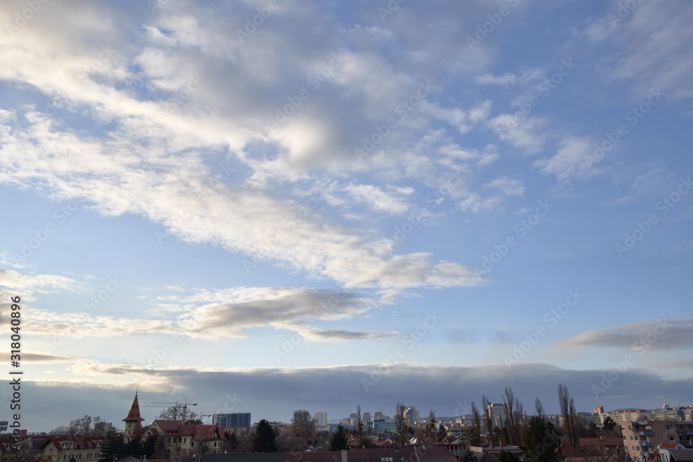 Obraz premium Afternoon blue sky with clouds