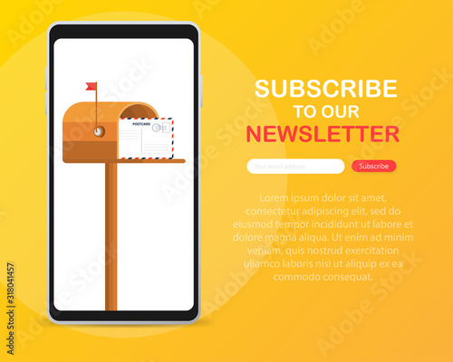 Subscribe Now For Our Newsletter. Subscribe Button Template.