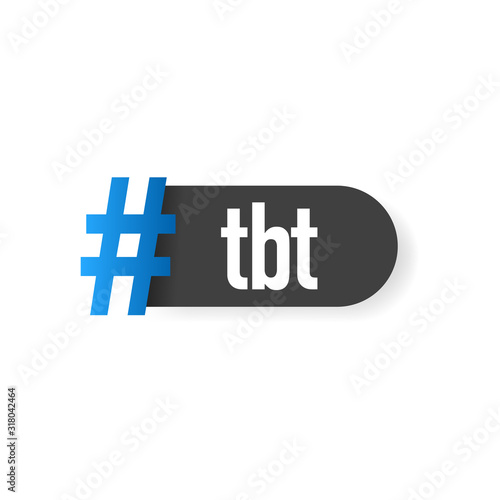 Tbt hashtag thursdat throwback symbol.