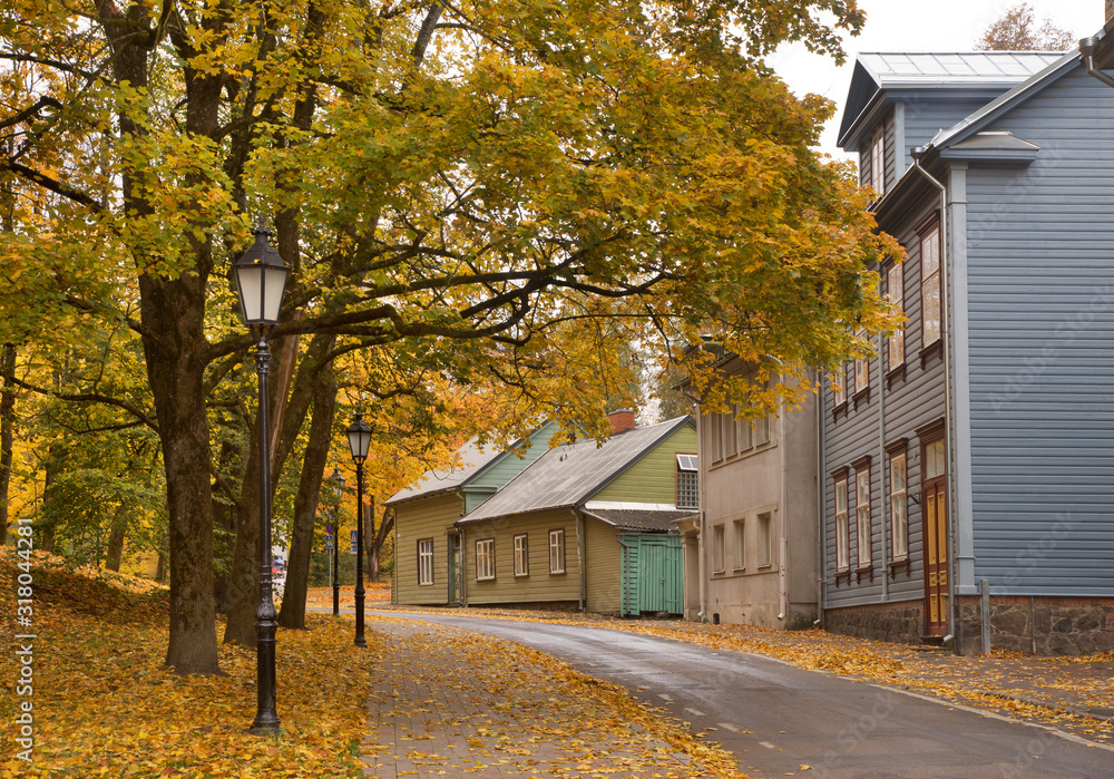 Kroonuaia street in Tartu. Estonia