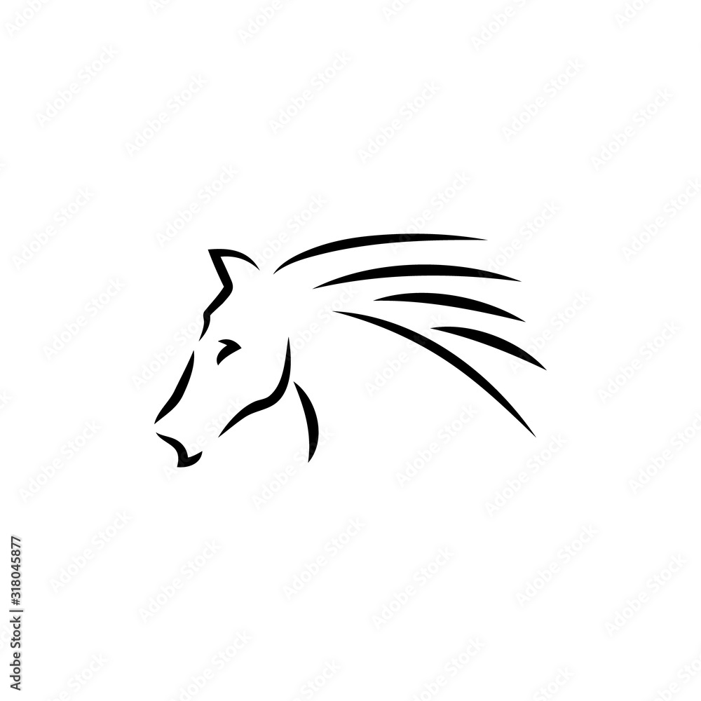 Fast speed horse logo vector icon illustration isolated Fast speed horse logo vector icon illustration isolated