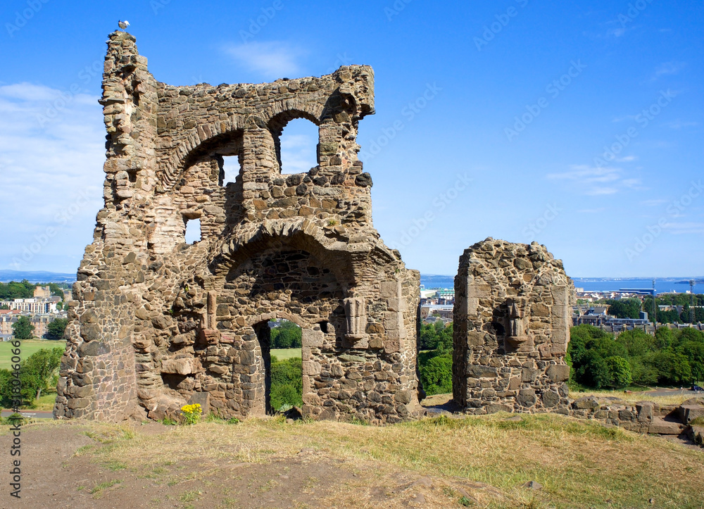 The ruins of St. Anthony's Chapel at Arthur's Deat, Edinburgh