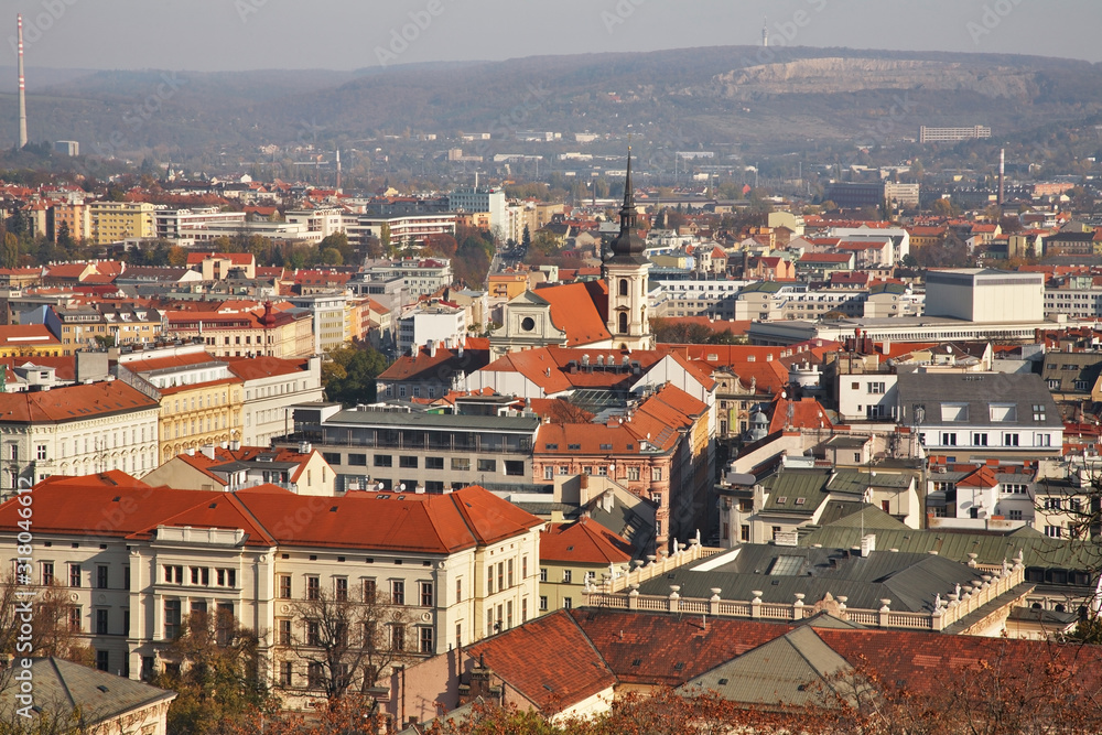 Panoramic view of Brno. Czech republic