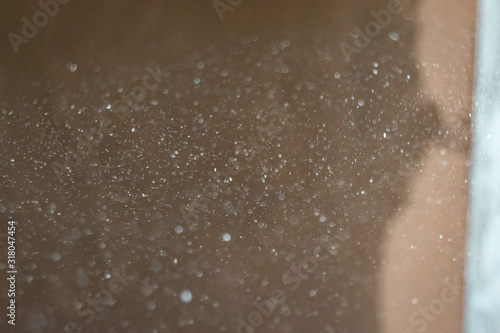 water drops on glass