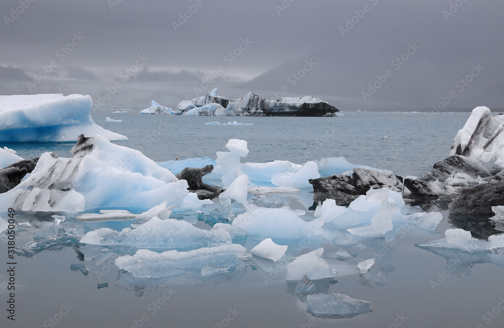 Jokulsarlon Lagoon in Iceland, Europe Jokulsarlon Lagoon in Iceland, Europe