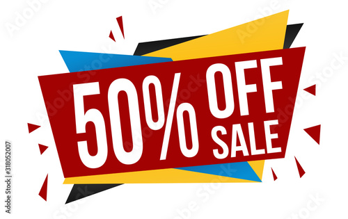50% off sale banner design