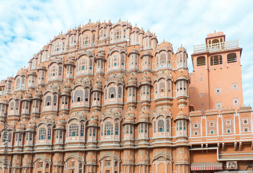 Hawa Mahal (The Palace of Winds or The Palace of Breeze) Jaipur Rajasthan India