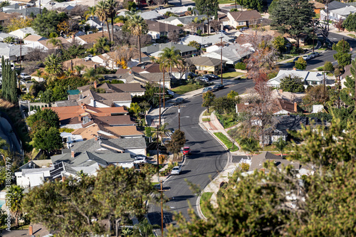 Hilltop view of houses and ...