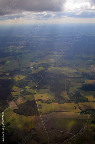 View from the airliner of Kiev - Tallinn