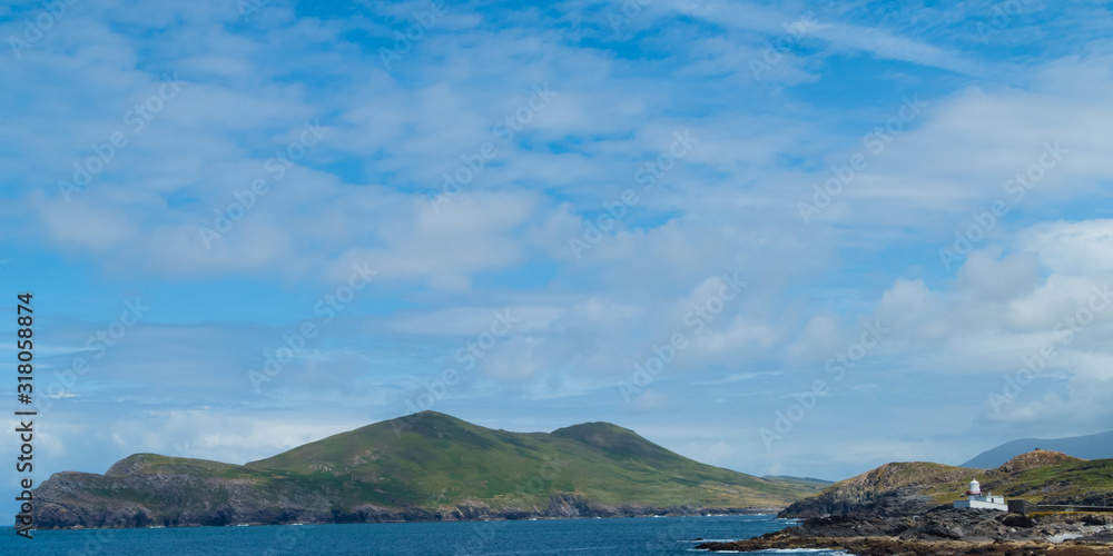 sea and mountains landscape in ireland sea and mountains landscape in ireland