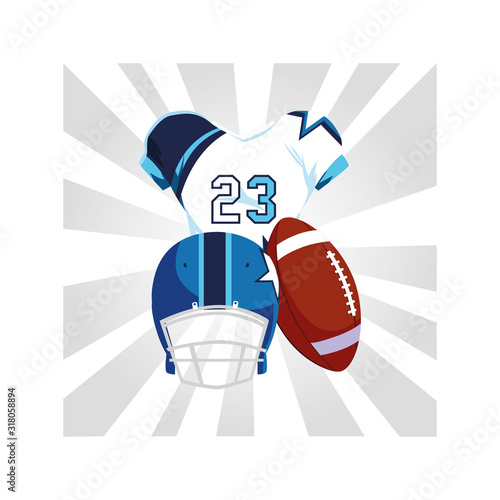 set of icons american football, super bowl