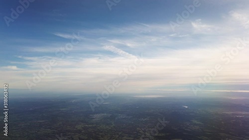 Aerial landscape of nature and sky