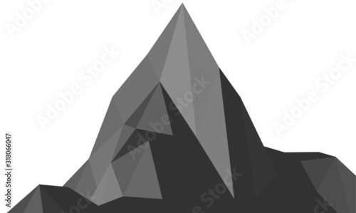 mountain polygonal vector 3d illustration