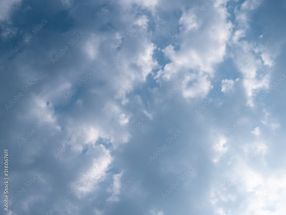 The blue sky on earth. Low Angle The blue sky on earth. Low Angle