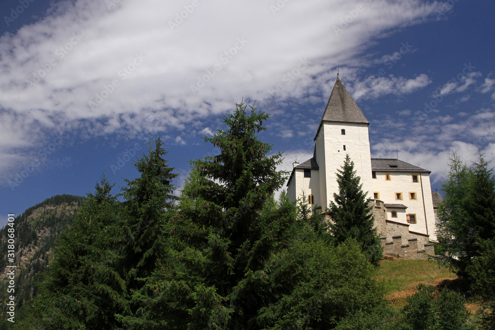Mauterndorf Castle, medieval hill castle in Mauterndorf, Built by Archbishops of Salzburg, Austria