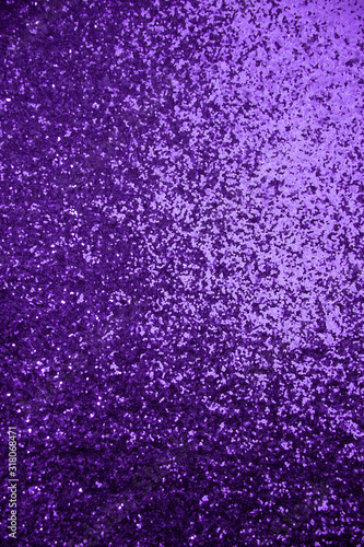 Shiny plain violet glitter fabric empty background