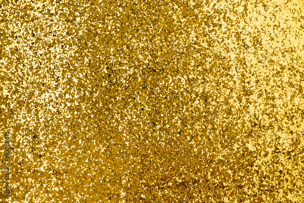 Shiny plain glitter golden pattern fabric empty background Shiny plain glitter golden pattern fabric empty background