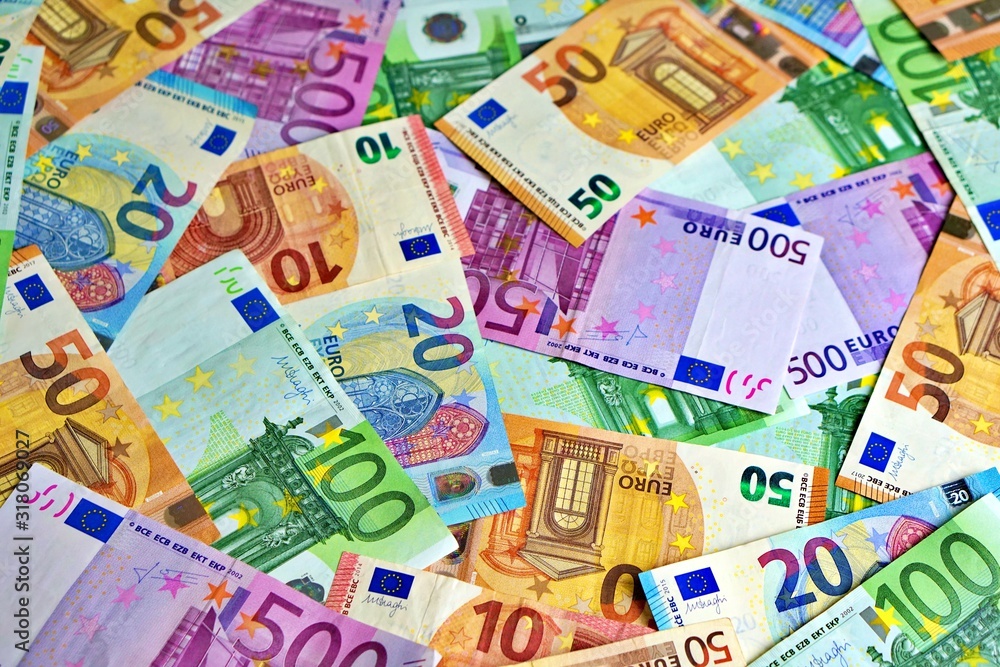 United country's payment system - euro money cash background, pile of paper euro banknotes. United country's payment system - euro money cash background, pile of paper euro banknotes.