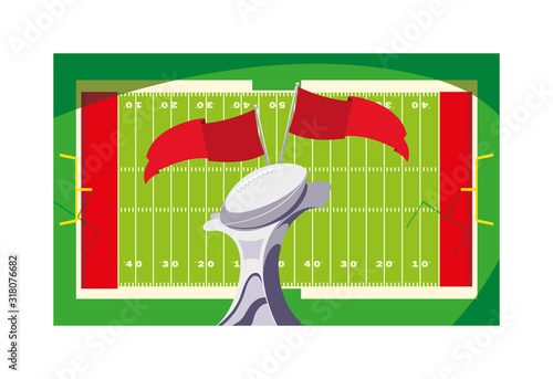 American football sports award in football stadium