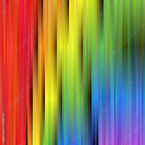 Rainbow spectrum background of blurred vertical stripes. Abstract vector backdrop