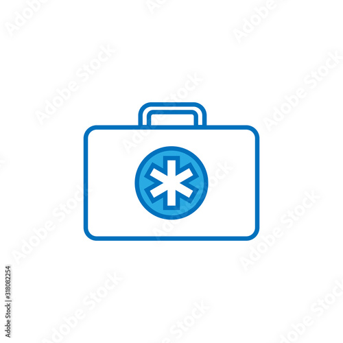 Medical kit bag icon