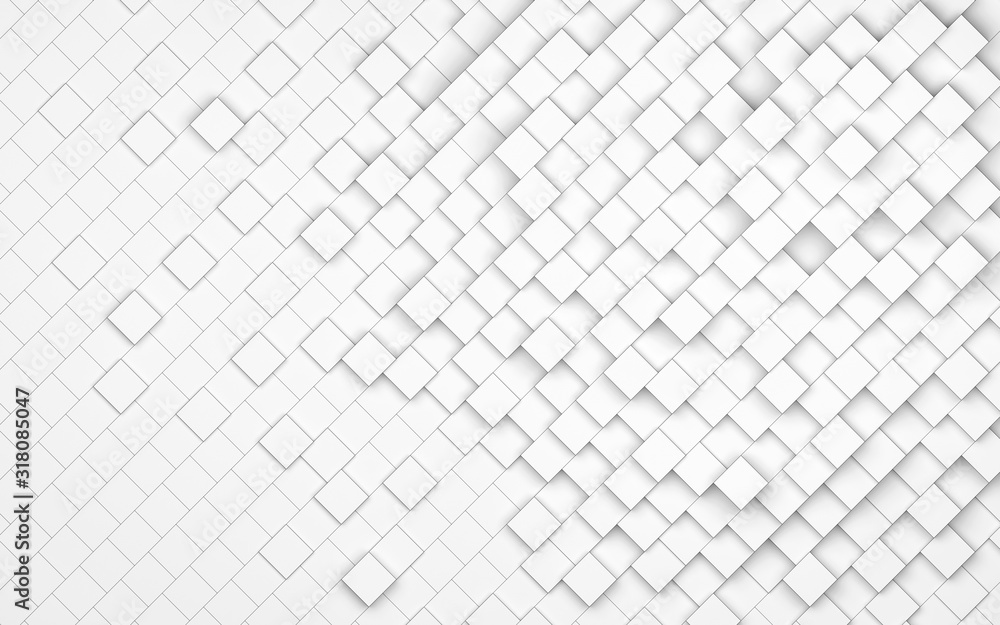Abstract white cubes background 3d rendering, 3d illustration Abstract white cubes background 3d rendering, 3d illustration