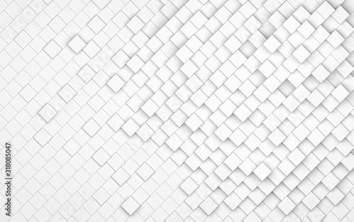 Abstract white cubes background 3d rendering, 3d illustration