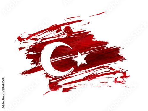 Grunge flag of Turkey