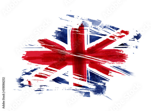 Fototapete Grunge flag of the United Kingdom
