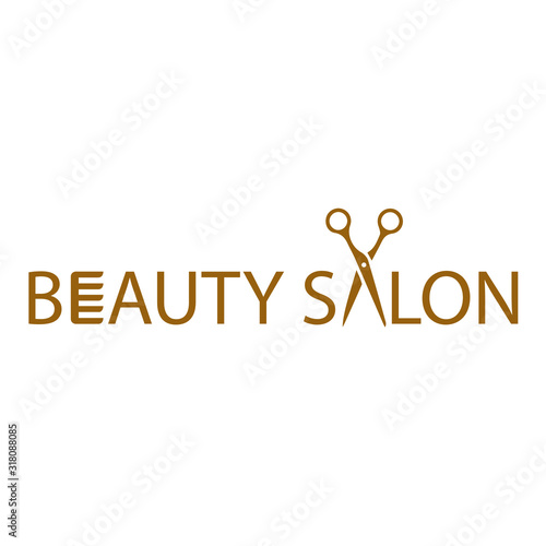 Scissors vector logo design template. Hair salon logo with scissors / vector illustration