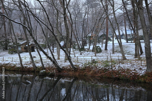 Wallpaper Mural 冬の古民家の風景 Torontodigital.ca
