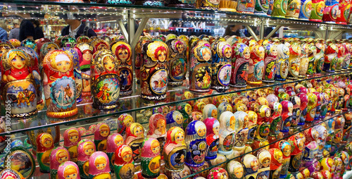 Russian Nesting Dolls at a shop in St. Petersburg © Suchan