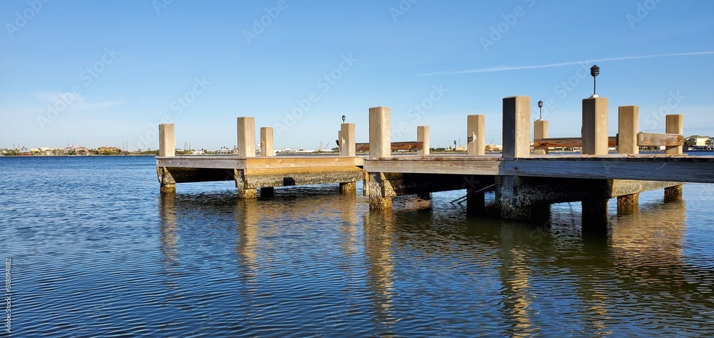 Pier at Sunrise | Blue sky and water