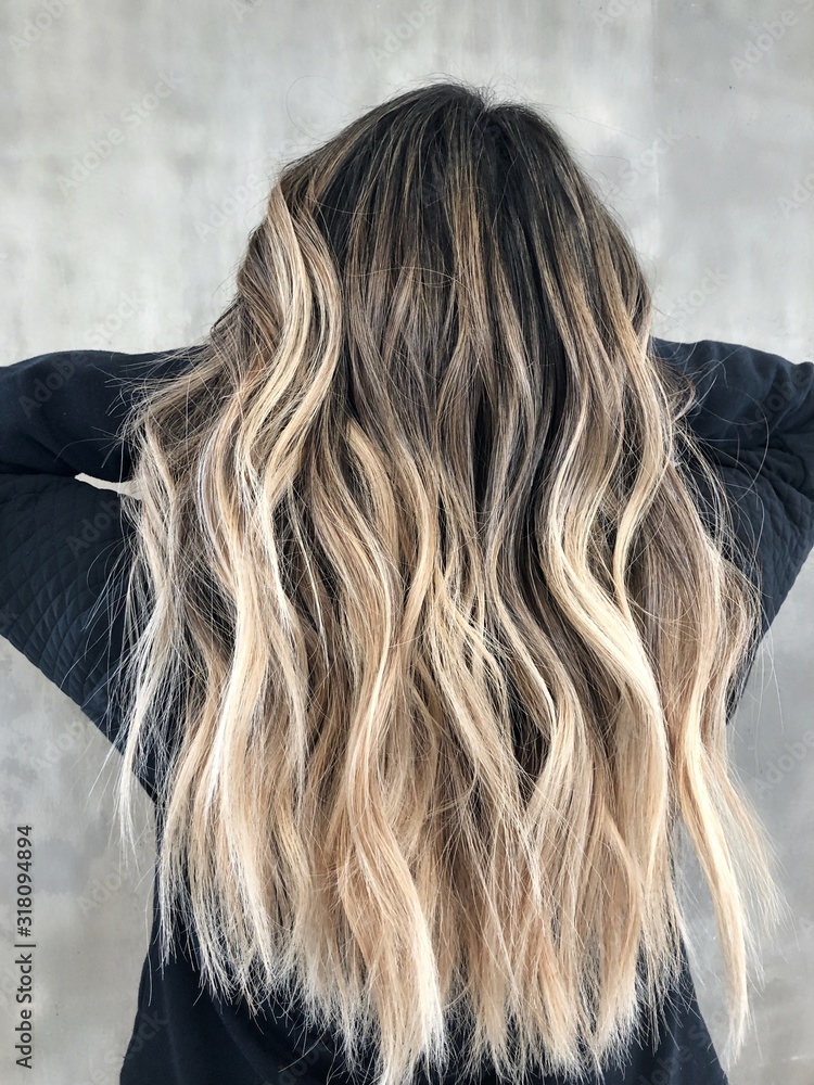 Naklejka premium Balayage on Dark Hair