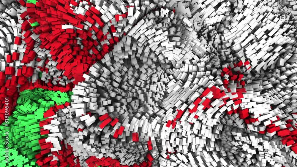 Green Red White Cubes Background Green Red White Cubes Background