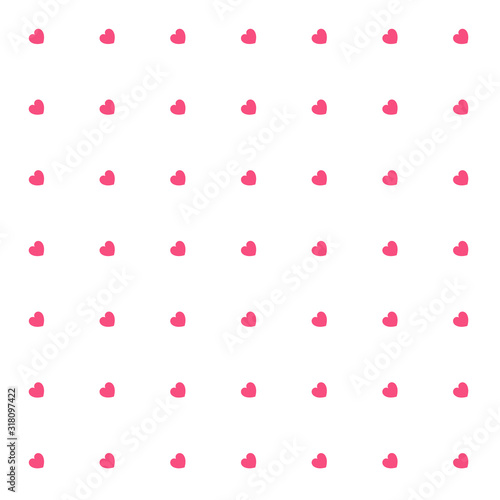 Romantic Violet Seamless Polka Hearts Vector Pattern Background for Valentine Day or Mother's Day. Scrapbooking, Invitation, Wrapping Paper, Greeting Card Cute Illustration.